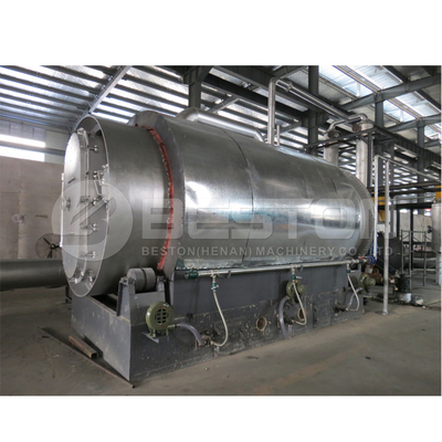 Small Waste Plastic Pyrolysis Reactor Solid Waste Pyrolysis Plant Carbon black, fuel oil, steel wire