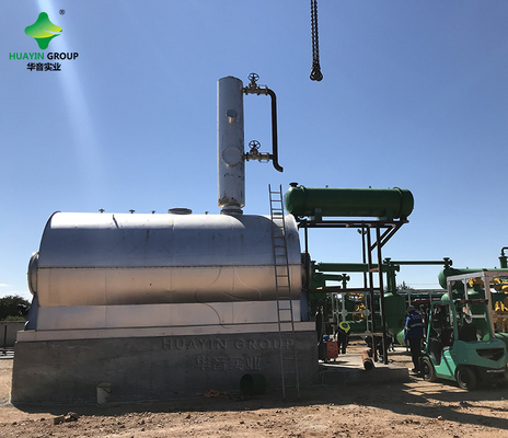 Waste oil refinery waste bands pyrolysis plastic oil refining at diesel fuel distillery